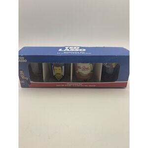 TED LASSO Shot Glasses 1.5‎ Oz BE A GOLDFISH, BELIEVE, BISCUITS WITH THE BOSS